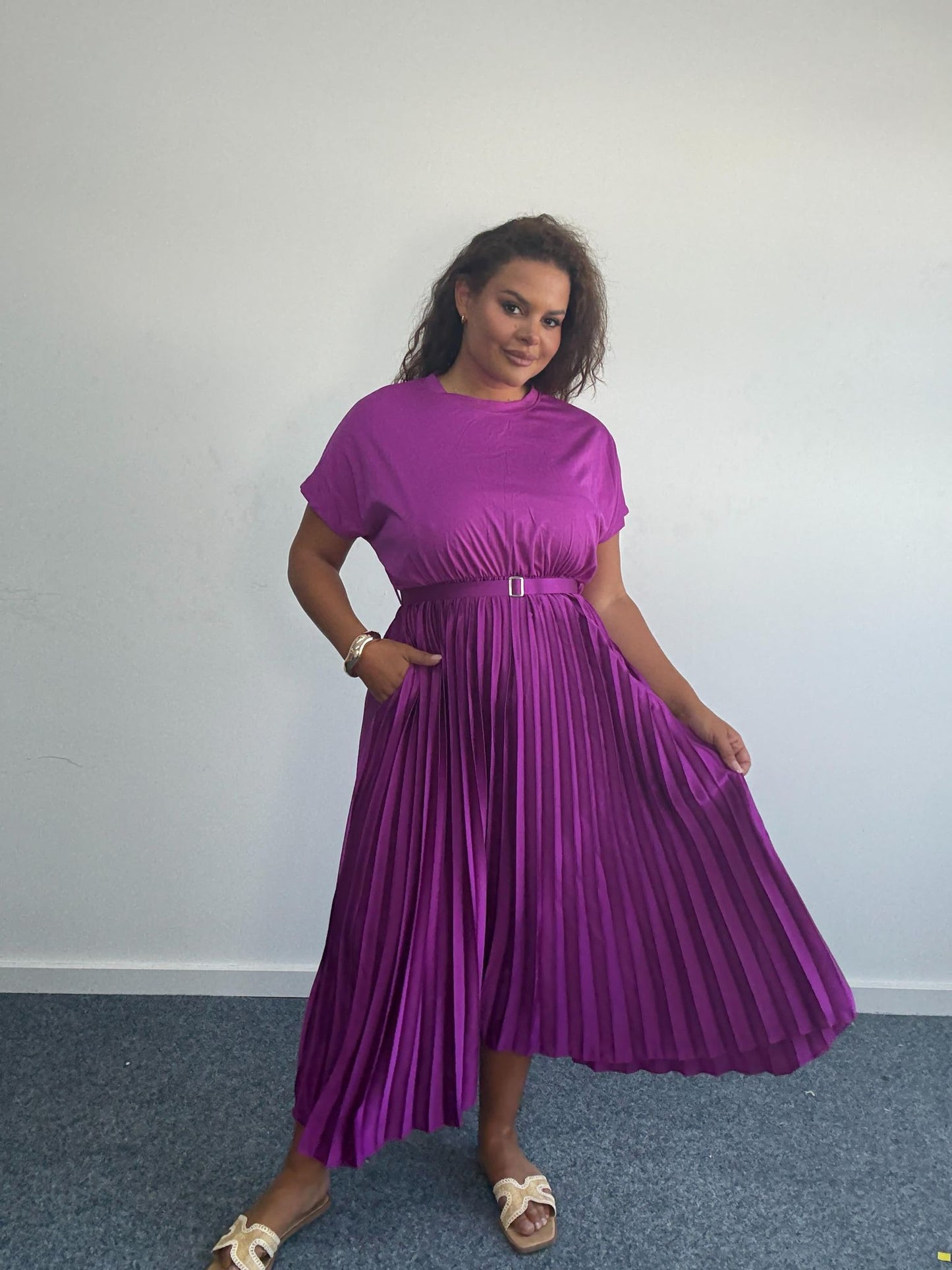 Jade Maxi pleated dress