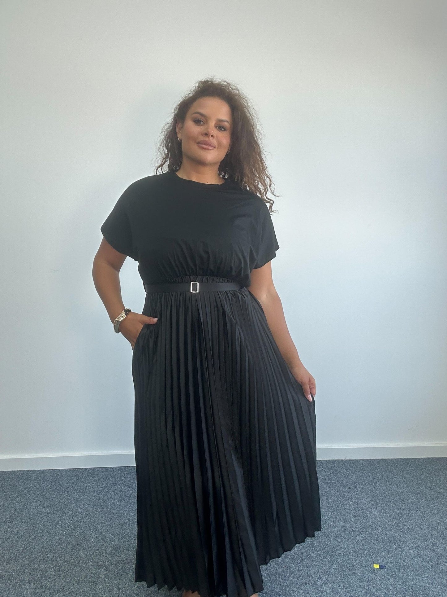 Jade Maxi pleated dress