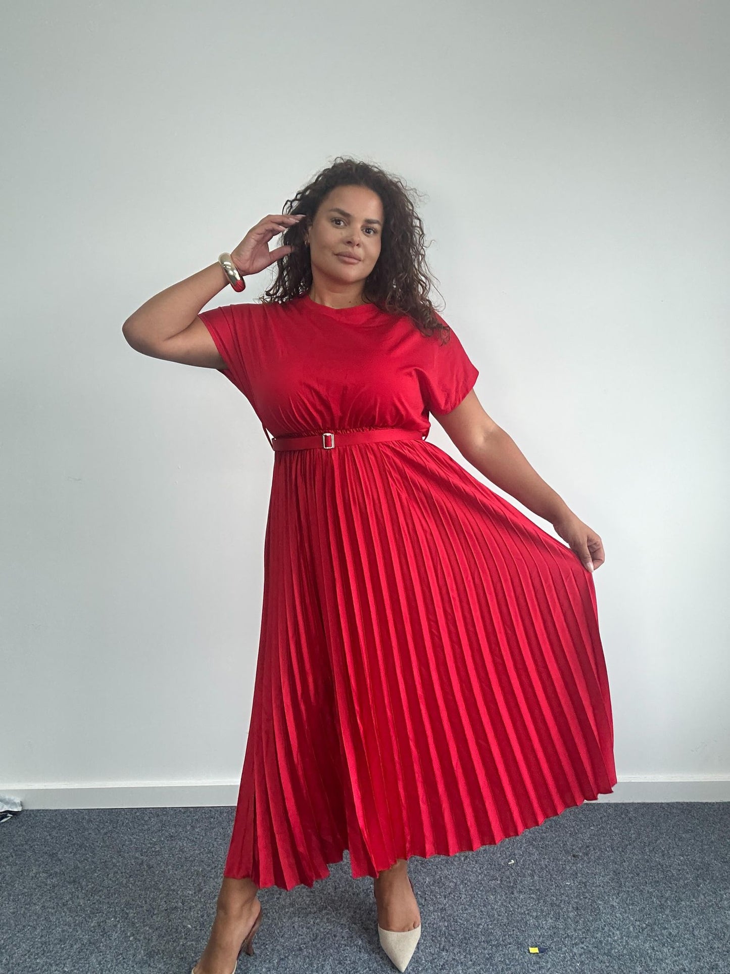 Jade Maxi pleated dress
